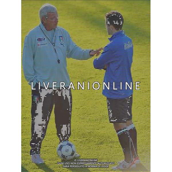 Raduno Nazionale Italiana - Allenamento Coverciano - 17.11.2008 Nella Foto: marcello LIPPI PARLA CON giuseppe ROSSI /Ph.Vitez-Ag. Aldo Liverani