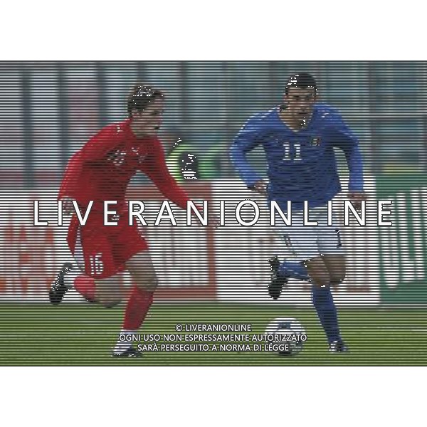 Como 19-11-2008 italia-svizzera U20 0:0 nella foto vittorio triarico e tobias muller ph marco luzzani/ag aldo liverani s.a.s.