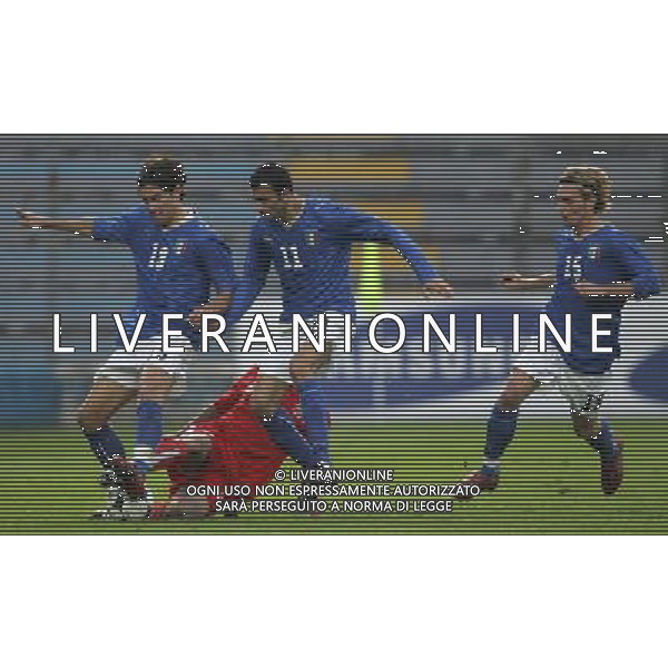 Como 19-11-2008 italia-svizzera U20 0:0 nella foto damian bellon, matteo bruscagin, vittorio triarico e paltemio barbetti ph marco luzzani/ag aldo liverani s.a.s.