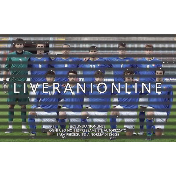 Como 19-11-2008 italia-svizzera U20 0:0 nella foto formazione italia U20 ph marco luzzani/ag aldo liverani s.a.s.