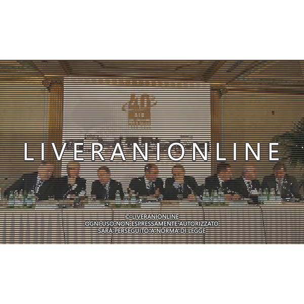 Milano 24-11-2008 Hotel Westin Palace - Milano Cerimonia del quarantennale della fondazione dell\' Associazione Italiana Calciatori A.I.C. nella foto il tavolo del convegno ph marco luzzani/ag aldo liverani s.a.s.