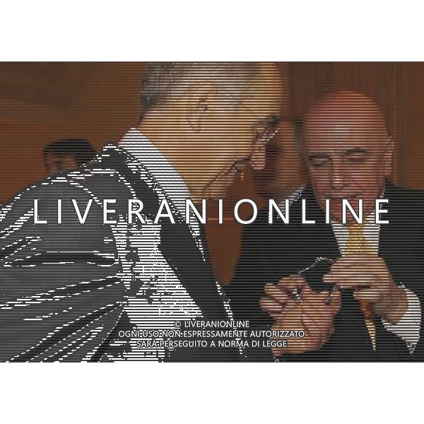 Milano 24-11-2008 Hotel Westin Palace - Milano Cerimonia del quarantennale della fondazione dell\' Associazione Italiana Calciatori A.I.C. nella foto franco carraro e adriano galliani ph marco luzzani/ag aldo liverani s.a.s.