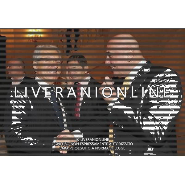 Milano 24-11-2008 Hotel Westin Palace - Milano Cerimonia del quarantennale della fondazione dell\' Associazione Italiana Calciatori A.I.C. nella foto adriano galliani e antonio matarrese ph marco luzzani/ag aldo liverani s.a.s.