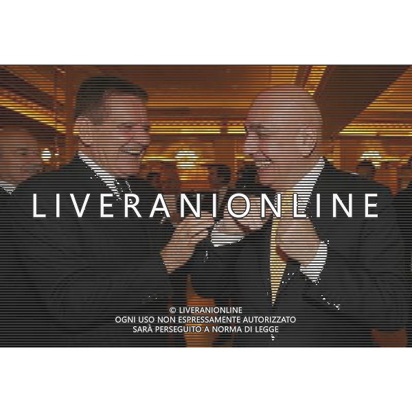 Milano 24-11-2008 Hotel Westin Palace - Milano Cerimonia del quarantennale della fondazione dell\' Associazione Italiana Calciatori A.I.C. nella foto mario macalli e adriano galliani ph marco luzzani/ag aldo liverani s.a.s.