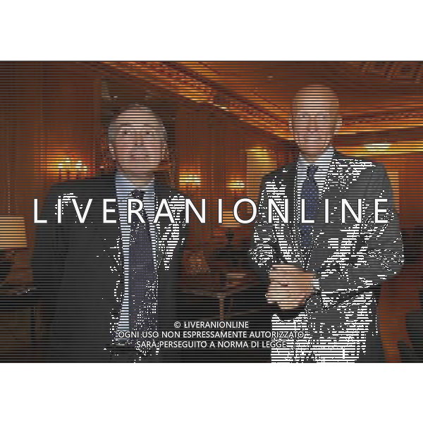 Milano 24-11-2008 Hotel Westin Palace - Milano Cerimonia del quarantennale della fondazione dell\' Associazione Italiana Calciatori A.I.C. nella foto giancarlo abete e pierluigi collina ph marco luzzani/ag aldo liverani s.a.s.