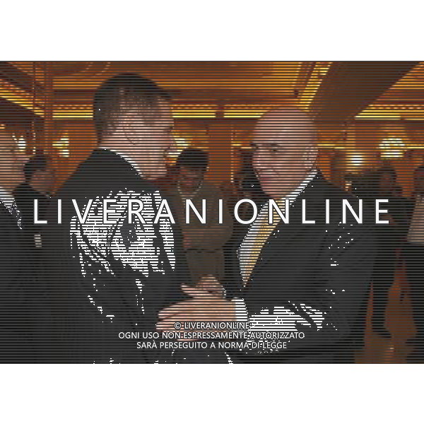 Milano 24-11-2008 Hotel Westin Palace - Milano Cerimonia del quaranennale della fondazione dell\' Associazione Italiana Calciatori A.I.C. nella foto mario macalli e adriano galliani ph marco luzzani/ag aldo liverani s.a.s.