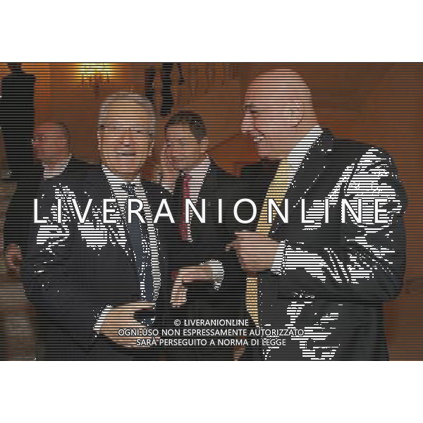 Milano 24-11-2008 Hotel Westin Palace - Milano Cerimonia del quaranennale della fondazione dell\' Associazione Italiana Calciatori A.I.C. nella foto antonio matarrese e adriano galliani ph marco luzzani/ag aldo liverani s.a.s.