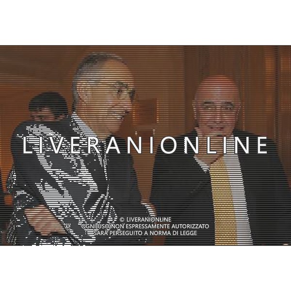 Milano 24-11-2008 Hotel Westin Palace - Milano Cerimonia del quaranennale della fondazione dell\' Associazione Italiana Calciatori A.I.C. nella foto adriano galliani e franco carraro ph marco luzzani/ag aldo liverani s.a.s.
