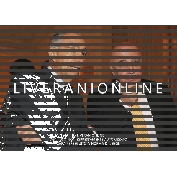 Milano 24-11-2008 Hotel Westin Palace - Milano Cerimonia del quaranennale della fondazione dell\' Associazione Italiana Calciatori A.I.C. nella foto adriano galliani e franco carraro ph marco luzzani/ag aldo liverani s.a.s.