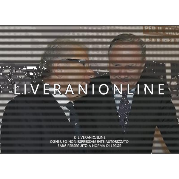 Milano 24-11-2008 Hotel Westin Palace - Milano Cerimonia del quaranennale della fondazione dell\' Associazione Italiana Calciatori A.I.C. nella foto cesare gussoni e antonio matarrese ph marco luzzani/ag aldo liverani s.a.s.
