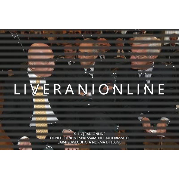 Milano 24-11-2008 Hotel Westin Palace - Milano Cerimonia del quaranennale della fondazione dell\' Associazione Italiana Calciatori A.I.C. nella foto adriano galliani, franco carraro e marcello lippi ph marco luzzani/ag aldo liverani s.a.s.