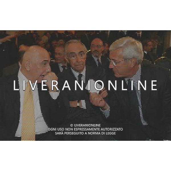 Milano 24-11-2008 Hotel Westin Palace - Milano Cerimonia del quaranennale della fondazione dell\' Associazione Italiana Calciatori A.I.C. nella foto adriano galliani, franco carraro e marcello lippi ph marco luzzani/ag aldo liverani s.a.s.