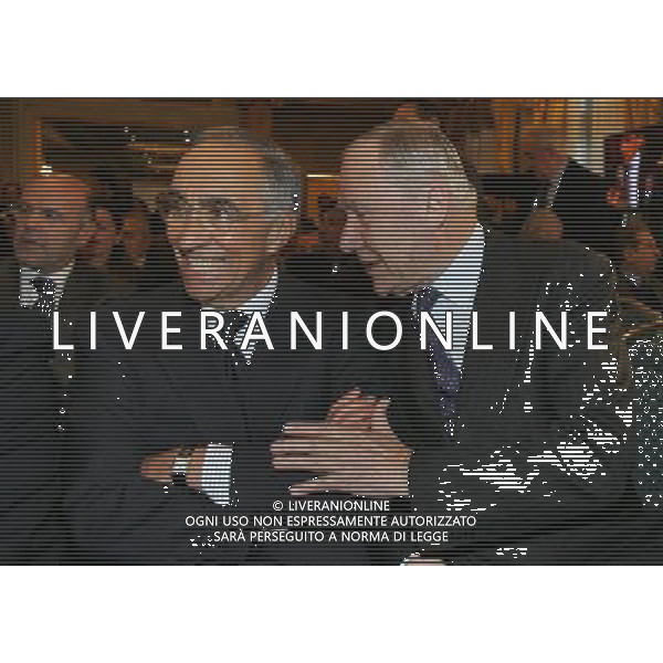 Milano 24-11-2008 Hotel Westin Palace - Milano Cerimonia del quaranennale della fondazione dell\' Associazione Italiana Calciatori A.I.C. nella foto franco carraro e cesare gussoni ph marco luzzani/ag aldo liverani s.a.s.