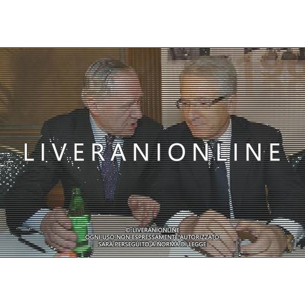 Milano 24-11-2008 Hotel Westin Palace - Milano Cerimonia del quaranennale della fondazione dell\' Associazione Italiana Calciatori A.I.C. nella foto antonio matarrese e cesare gussoni ph marco luzzani/ag aldo liverani s.a.s.