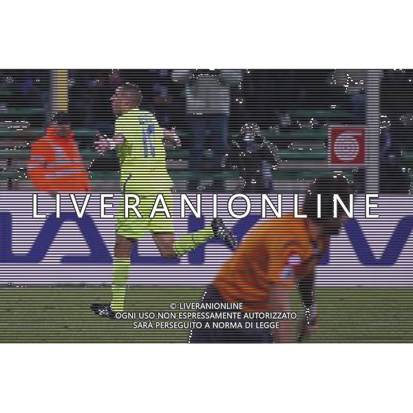 FIORENTINA - OLYMPIQUE LIONE FIRENZE, 25 NOVEMBRE 2OO8 CHAMPIONS LEAGUE GIRONE ELIMINATORIO 2008/2009 NELLA FOTO: ESULTANZA DI KARIM BENZEMA DOPO IL SUO GOL DEL 0-2 DI KARIM BENZEMA FOTO AG. A. LIVERANI SAS