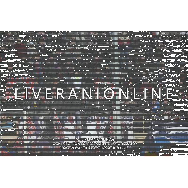 FIORENTINA - OLYMPIQUE LIONE FIRENZE, 25 NOVEMBRE 2OO8 CHAMPIONS LEAGUE GIRONE ELIMINATORIO 2008/2009 NELLA FOTO: I TIFOSI DELL\'OLYMPIQUE LIONE FOTO AG. A. LIVERANI SAS