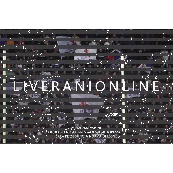 FIORENTINA - OLYMPIQUE LIONE FIRENZE, 25 NOVEMBRE 2OO8 CHAMPIONS LEAGUE GIRONE ELIMINATORIO 2008/2009 NELLA FOTO: I TIFOSI DELLA FIORENTINA FOTO AG. A. LIVERANI SAS