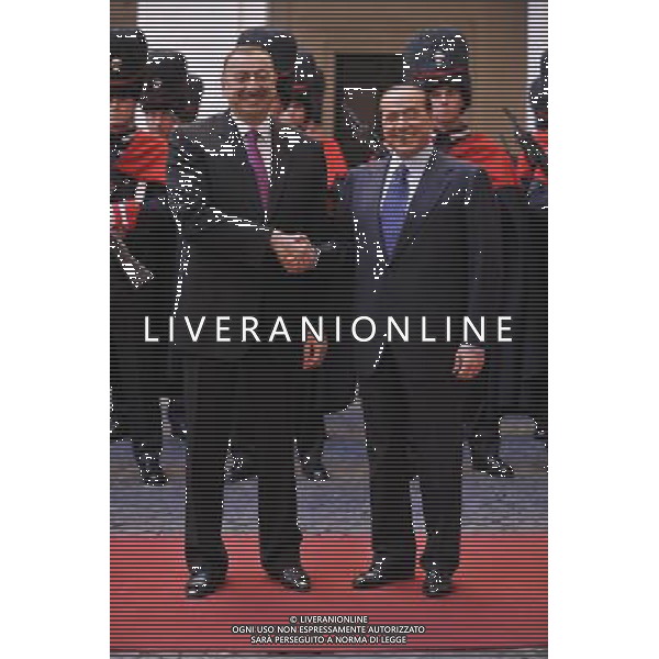 ROMA, 26 NOVEMBRE 2008 INCONTRO BERLUSCONI CON IL PRESIDENTE AZERBAIGIAN ILHAM ALIYEV NELLA FOTO: ILHAM ALIYEV - SILVIO BERLUSCONI AGENZIA ALDO LIVERANI SAS
