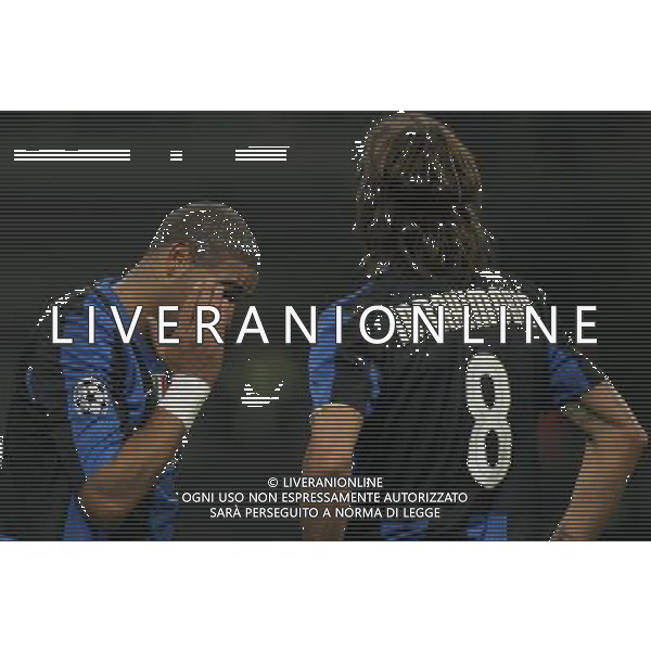 INTER - PANATHINAIKOS CHAMPIONS LEAGUE 26/11/2008 NELLA FOTO adriano e ibrahimovic FOTO MARCO LUZZANI-AG ALDO LIVERANI