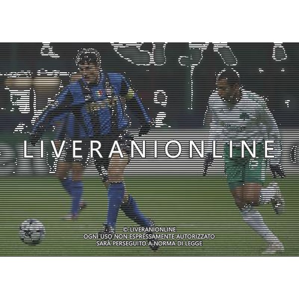 Milano 26-11-2008 champions league 2008/09 inter-panathinaikos 0:1 nella foto javier zanetti e gilberto ph marco luzzani/ag aldo liverani s.a.s.