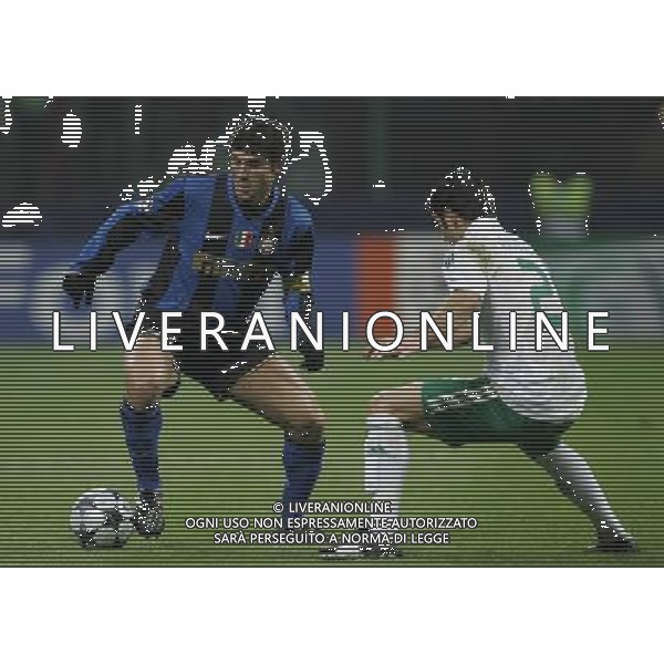 Milano 26-11-2008 champions league 2008/09 inter-panathinaikos 0:1 nella foto javier zanetti e giorgios karagounis ph marco luzzani/ag aldo liverani s.a.s.