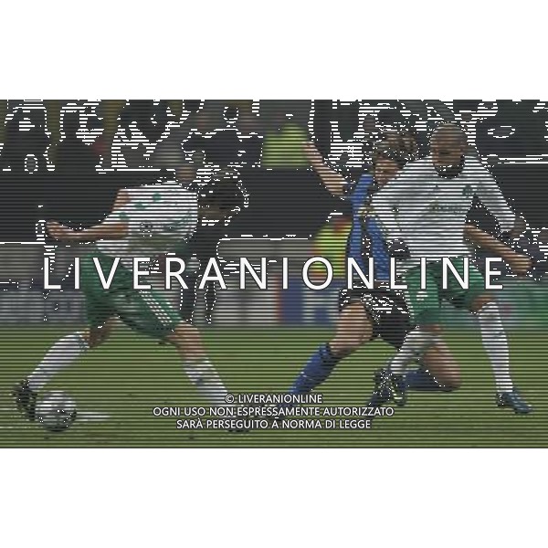 Milano 26-11-2008 champions league 2008/09 inter-panathinaikos 0:1 nella foto jose\' serriegi, zlatan ibrahimovic e gabriel ph marco luzzani/ag aldo liverani s.a.s.