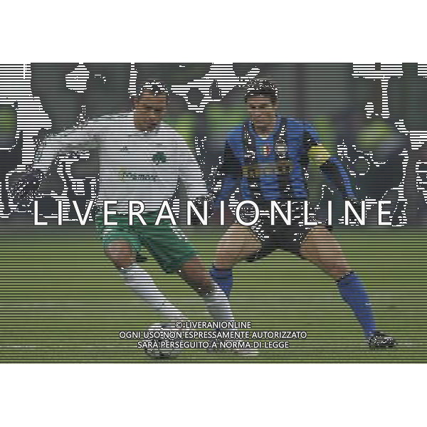 Milano 26-11-2008 champions league 2008/09 inter-panathinaikos 0:1 nella foto gilberto e javier zanetti ph marco luzzani/ag aldo liverani s.a.s.