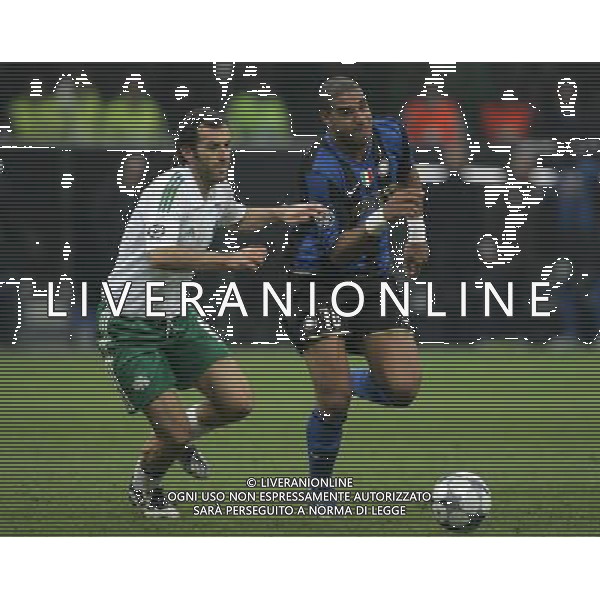 Milano 26-11-2008 champions league 2008/09 inter-panathinaikos 0:1 nella foto giannis goumas e adriano ph marco luzzani/ag aldo liverani s.a.s.