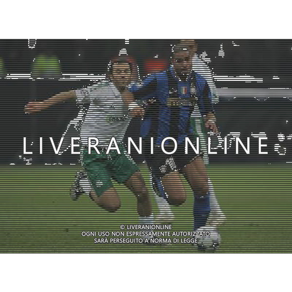 Milano 26-11-2008 champions league 2008/09 inter-panathinaikos 0:1 nella foto giannis goumas e adriano ph marco luzzani/ag aldo liverani s.a.s.