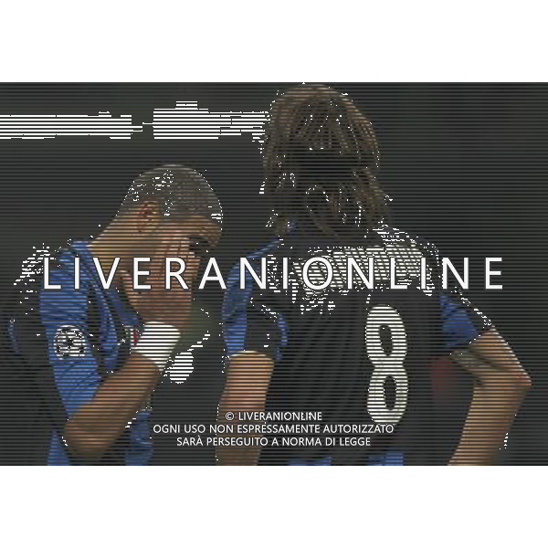 Milano 26-11-2008 champions league 2008/09 inter-panathinaikos 0:1 nella foto adriano e zlatan ibrahimovic ph marco luzzani/ag aldo liverani s.a.s.