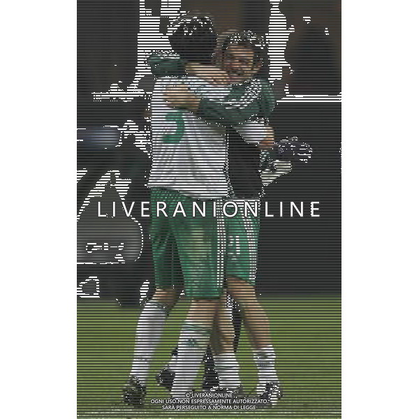Milano 26-11-2008 champions league 2008/09 inter-panathinaikos 0:1 nella foto esultanza panathinaikos a fine gara ph marco luzzani/ag aldo liverani s.a.s.