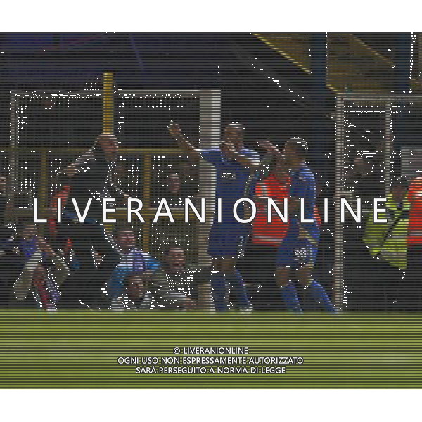 esultanza - Younes Kaboul celebrates his gol for Portsmout Portsmouth v AC Milan, Uefa Cup, Group E, Fratton Park. Portsmouth. UK. 27/11/2008, photo: Sean Ryan / IPS Photo Agency/Ag. Aldo Liverani - ITALY ONLY - 