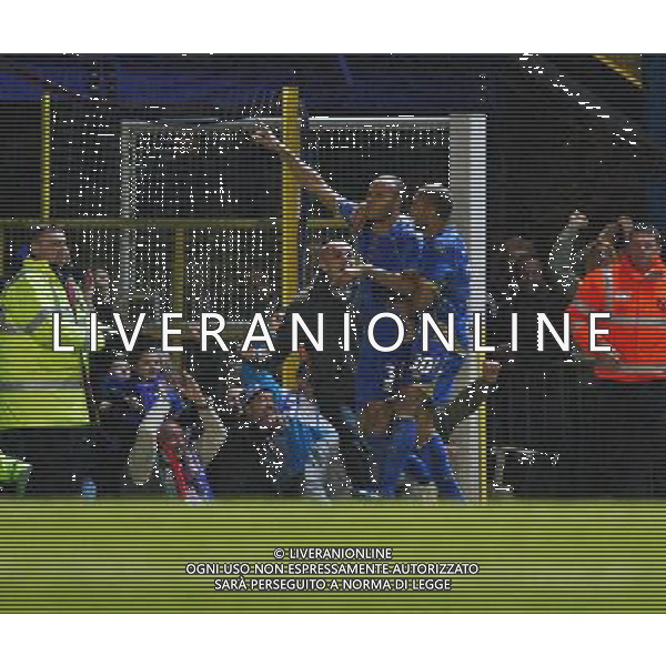 esultanza - Younes Kaboul celebrates his gol for Portsmout Portsmouth v AC Milan, Uefa Cup, Group E, Fratton Park. Portsmouth. UK. 27/11/2008, photo: Sean Ryan / IPS Photo Agency/Ag. Aldo Liverani - ITALY ONLY - 