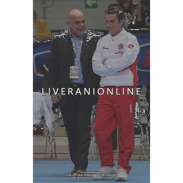 MONZA 26/11/2008 TIM ALL STAR VOLLEY 2008 PALACANDY MONZA ITALIA-RESTO DEL MONDO NELLA FOTO ANGELO LORENZETTI E PIERO MOLDUCCI FOTO MARIO ROMANO/AG ALDO LIVERANI 