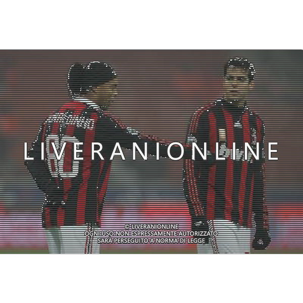 Milan - Lazio Coppa Italia Tim Cup 03/12/2008 nella foto ronaldinho e kaka ph luzzani/Ag. Aldo Liverani Sas
