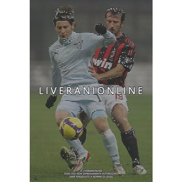 Milano 03-12-2008 coppa italia TIM CUP 2008/09 milan-lazio 1:2 nella foto pasquale foggia e giuseppe favalli ph marco luzzani/ag aldo liverani s.a.s.