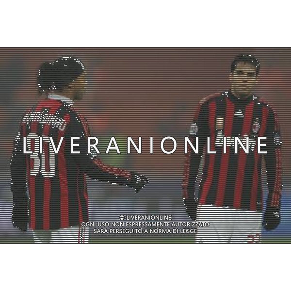 Milano 03-12-2008 coppa italia TIM CUP 2008/09 milan-lazio 1:2 nella foto ronaldinho e kaka ph marco luzzani/ag aldo liverani s.a.s.