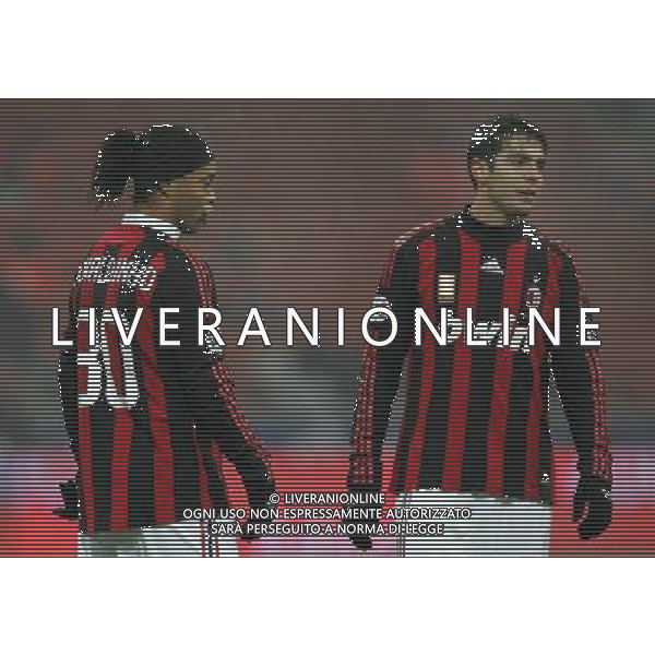Milano 03-12-2008 coppa italia TIM CUP 2008/09 milan-lazio 1:2 nella foto ronaldinho e kaka ph marco luzzani/ag aldo liverani s.a.s.
