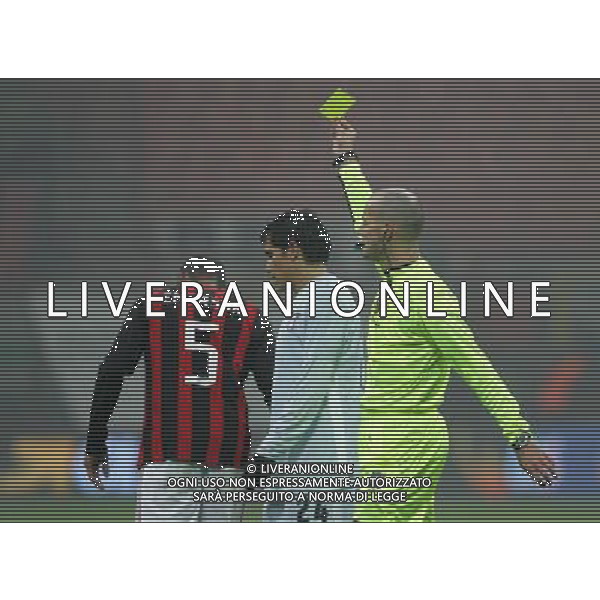 Milano 03-12-2008 coppa italia TIM CUP 2008/09 milan-lazio 1:2 nella foto ammonizione emerson da rosa ph marco luzzani/ag aldo liverani s.a.s.