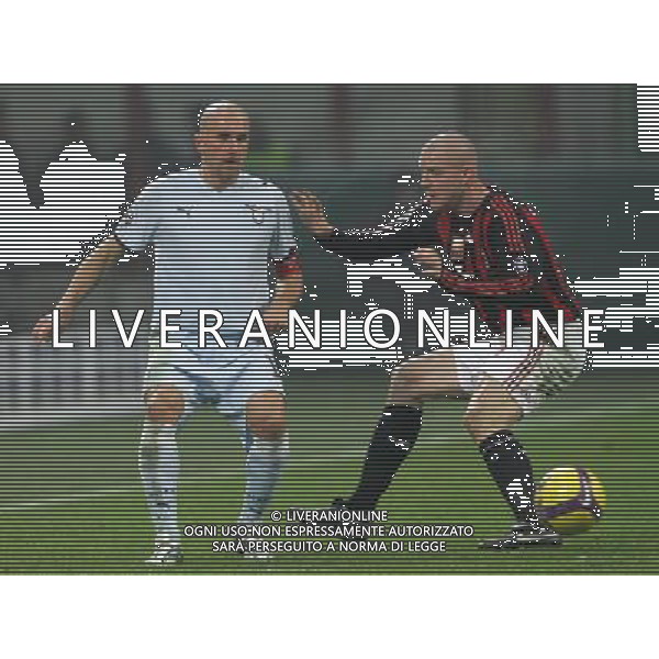Milano 03-12-2008 coppa italia TIM CUP 2008/09 milan-lazio 1:2 nella foto tommaso rocchi e philippe senderos ph marco luzzani/ag aldo liverani s.a.s.