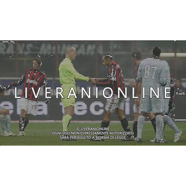 Milano 03-12-2008 coppa italia TIM CUP 2008/09 milan-lazio 1:2 nella foto emerson da rosa stringe la mano a ayroldi nicola ph marco luzzani/ag aldo liverani s.a.s.