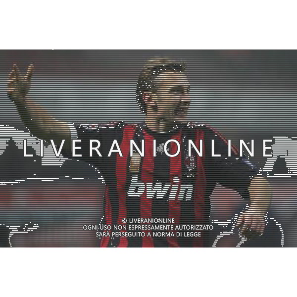 Milano 03-12-2008 coppa italia TIM CUP 2008/09 milan-lazio 1:2 nella foto andriy shevchenko esulta dopo il gol ph marco luzzani/ag aldo liverani s.a.s.
