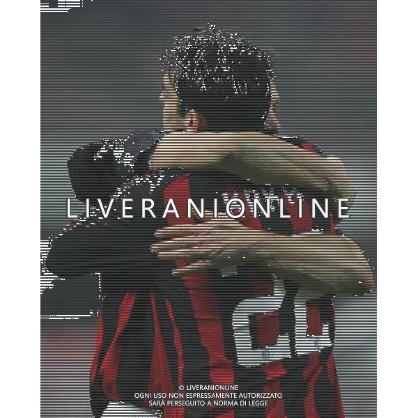 Milano 03-12-2008 coppa italia TIM CUP 2008/09 milan-lazio 1:2 nella foto andriy shevchenko esulta dopo il gol con kaka ph marco luzzani/ag aldo liverani s.a.s.