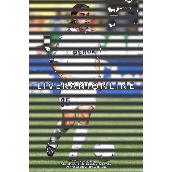 Claudio Daniel Husain con la maglia del Napoli Campionato Calcio Serie A 2000/2001 ph Agenzia Aldo Liverani Sas