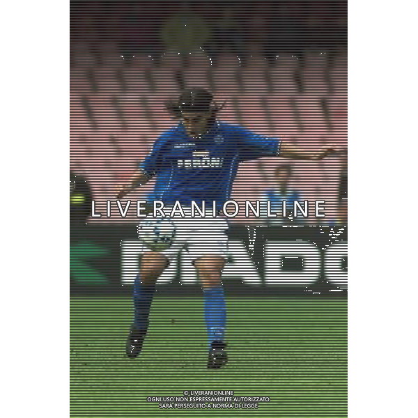 Claudio Daniel Husain con la maglia del Napoli Campionato Calcio Serie A 2000/2001 ph Agenzia Aldo Liverani Sas
