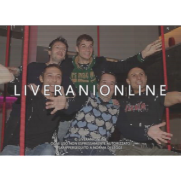 MILANO 9 DICEMBRE 2008 CONFERENZA STAMPA PRESENTAZIONE DELLO SPETTACOLO TEATRALE \' FIESTA\'. NELLA FOTO: SANDRO STEFANINI GIOVANNI DI LONARDO MANUELA LABATE FABIO CANINO E DIEGO LONGOBARDI PH FRANCESCO BONFANTI-AG ALDO LIVERANI