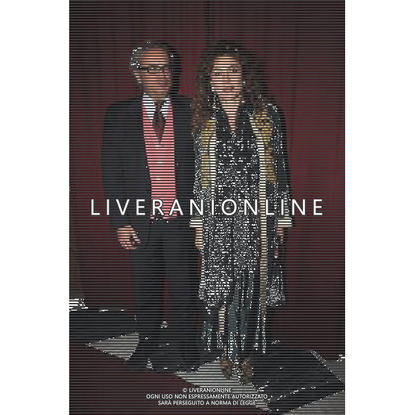 PRIMA TEATRALE DELLO SPETTACOLO: \' SEX AND ITALY\' AL BAGAGLINO NELLA FOTO: ELEONORA BRIGLIADORI CON IL MARITO CLAUDIO © MASSIMO BRUNI - AG. ALDO LIVERANI SAS