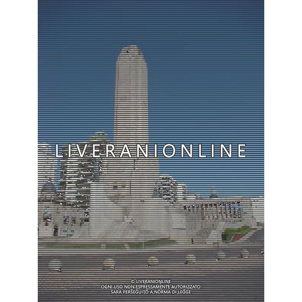 Monumento a la Bandera (Flag Monument) in Rosario, Argentina, in a sunny day. IL MONUMENTO A \' LA BANDERA\' IN PIAZZA LOLA MORA NELLA CITTA\' DI ROSARIO IN ARGENTINA AGENZIA ALDO LIVERANI SAS