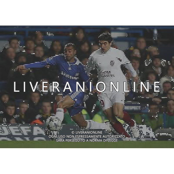 Emmanuel Culio of CFR Cluj in action with Ashley Cole of Chelsea,Chelsea v CFR 1907 Cluj-Napoca, UEFA Champions League Gp A, Stamford Bridge, London, Date 09122008 Picture by Marc Atkins Mobile 07783 913 777 (IPS PHOTO AGENCY) - 21 Delisle road - London SE28 0JD- tel: 020 88 55 1 008 - fax: 020 88 55 1037 - ISDN: 020 88 55 1039 AG ALDO LIVERANI ONLY ITALY 