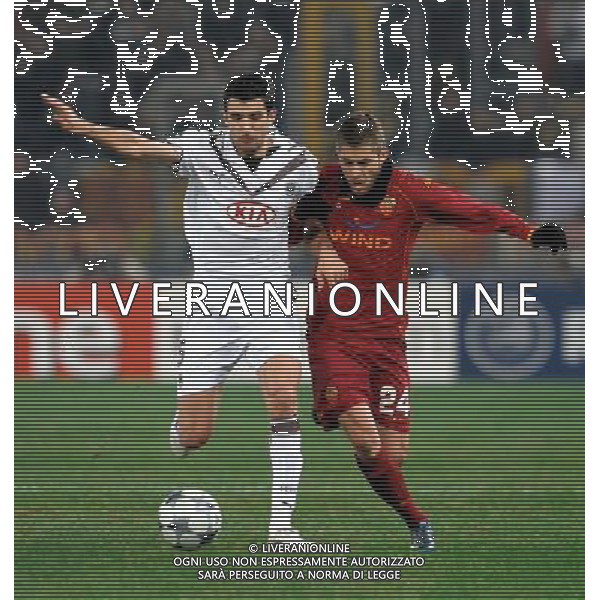 Roma Vs Bordeaux 09/12/2008 - Stadio Olimpico - Uefa Champions League 2008/2009 - Gruppo A - nella foto: Fernando e Jeremy MENEZ ph. Corradetti / ag. Aldo Liverani Sas